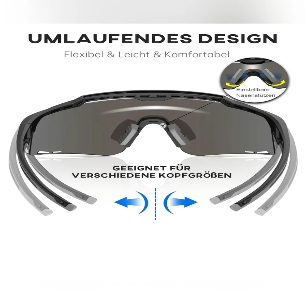 Professional Cycling Glasses TR90 Frame UV400 Proteccion Sports Golf Sunglasses